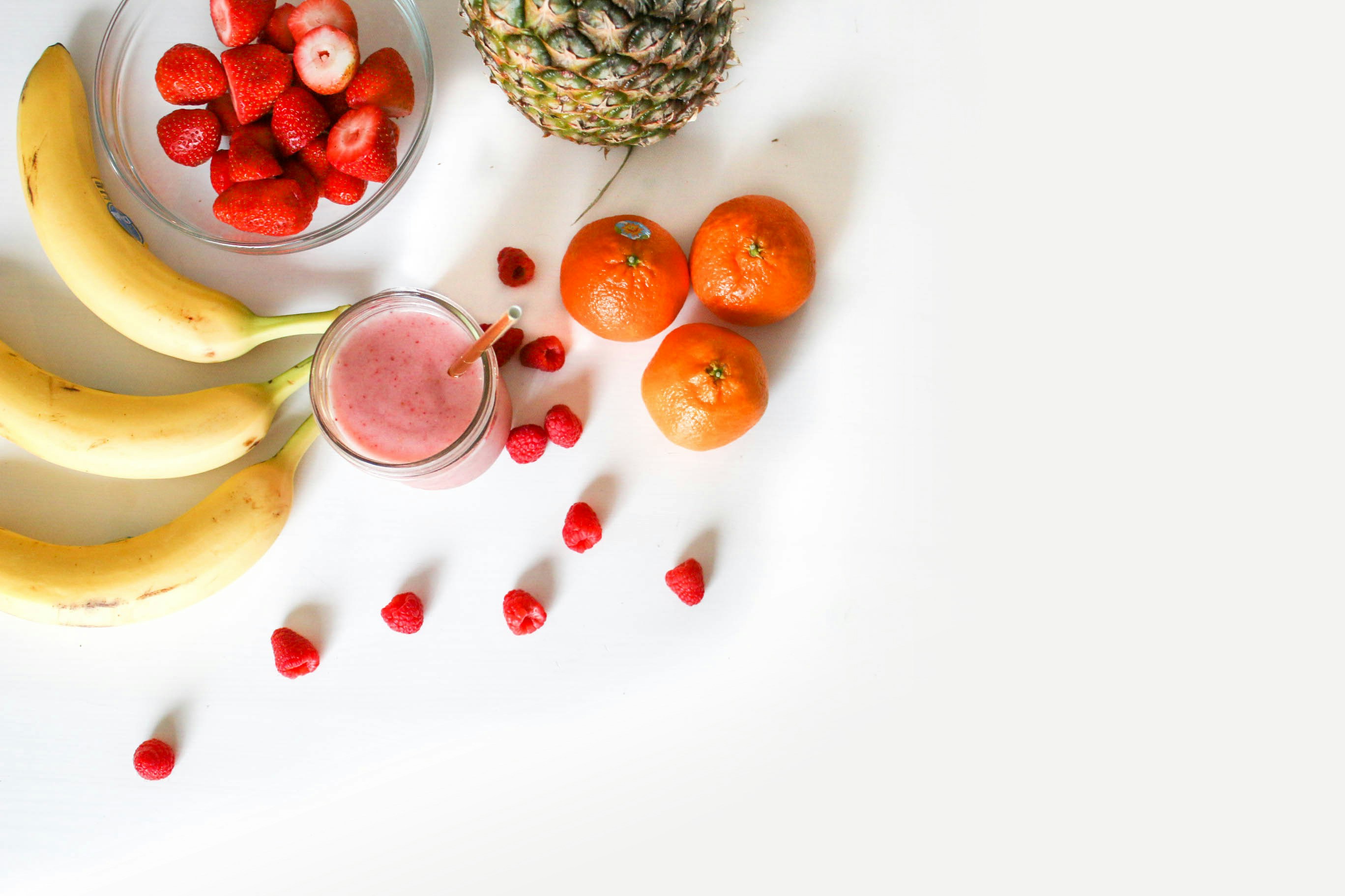 Fruits and smoothie